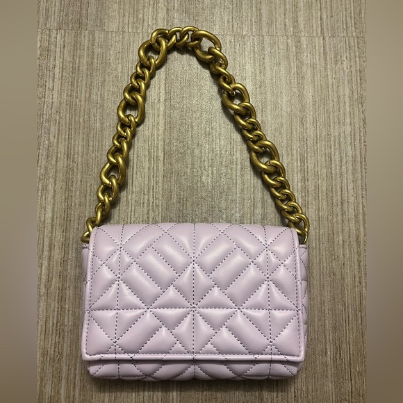 Zara | NWOT Lilac Quilted Bag - Picture 7 of 9